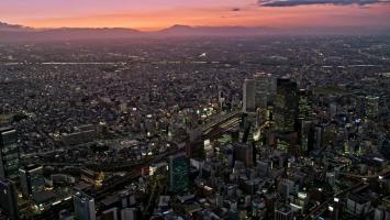 8K | 航拍日本 夜景 城市天际线